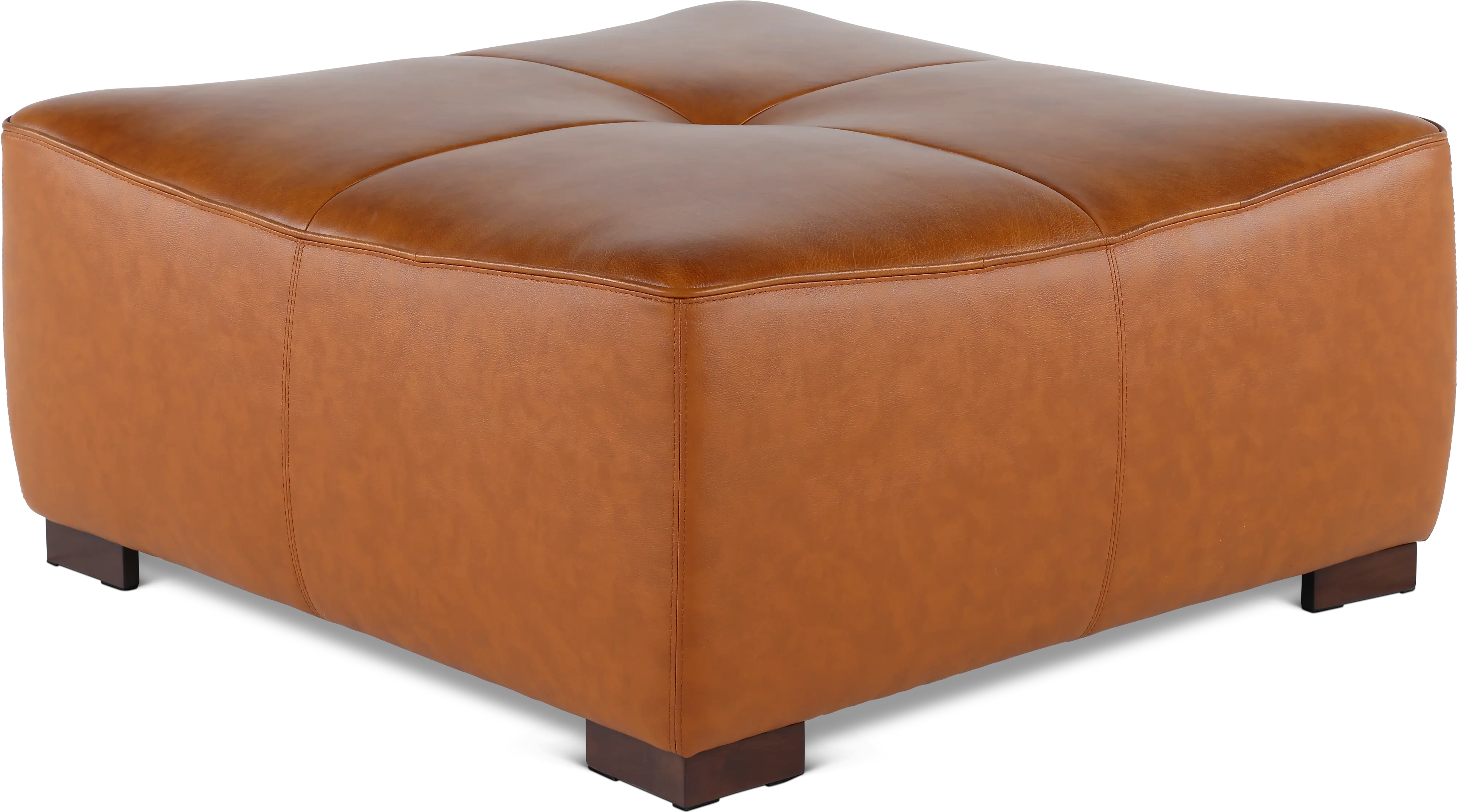 Denver Tobacco Brown Leather Cocktail Ottoman-3