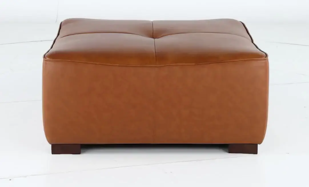 Denver Tobacco Brown Leather Cocktail Ottoman-5
