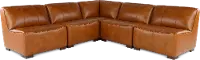 Denver Tobacco Brown 5 Piece Modular Sectional