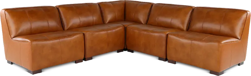 Denver Tobacco Brown 5 Piece Modular Sectional