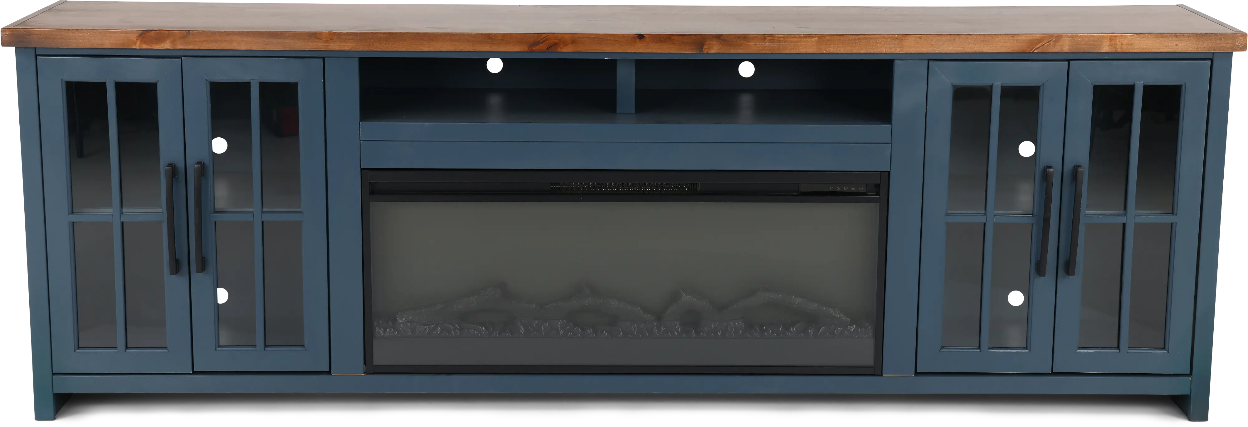 Nantucket Blue Fireplace TV Stand-1