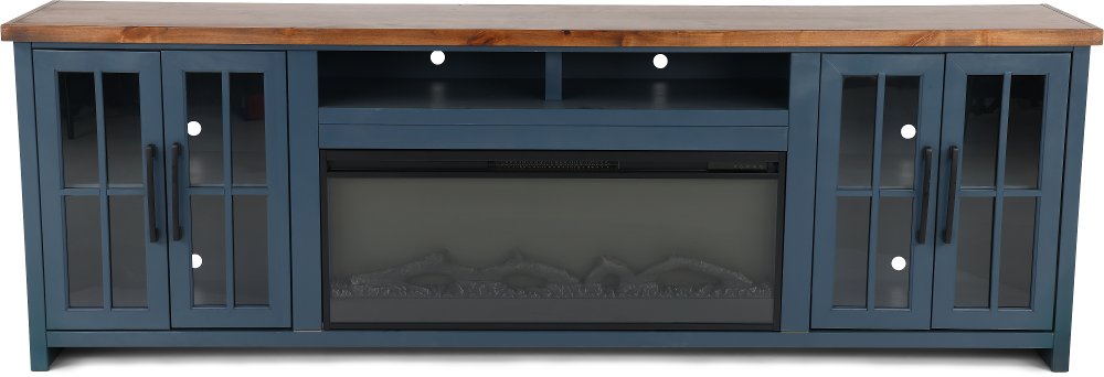 Nantucket Blue Fireplace TV Stand