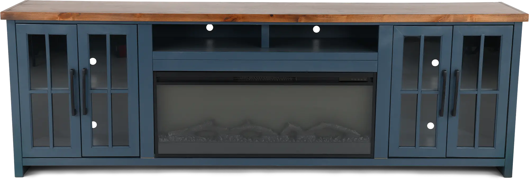 Nantucket Blue Fireplace TV Stand | RC Willey