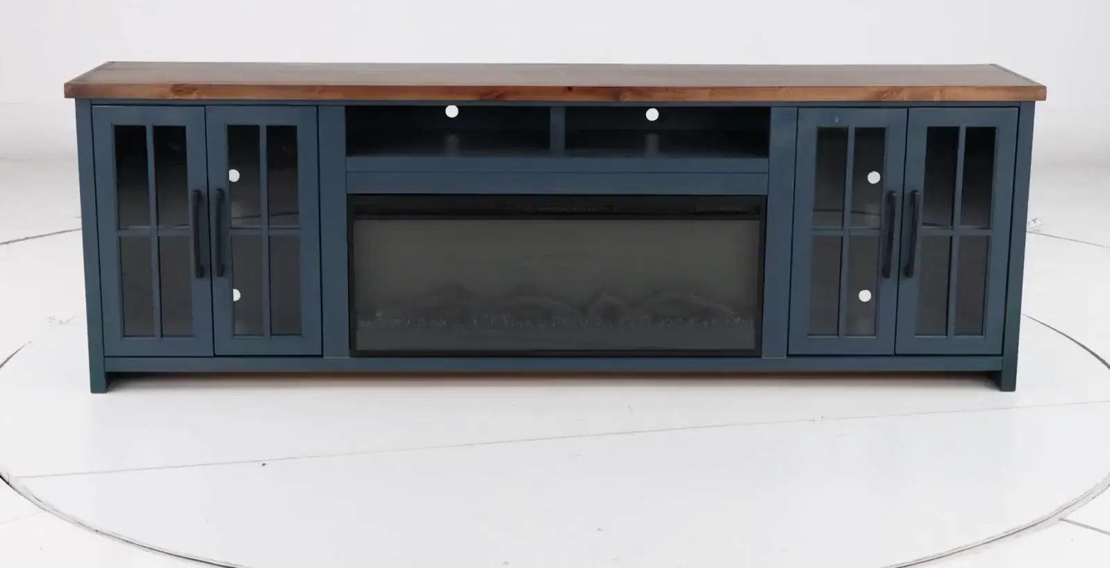 Nantucket Blue Fireplace TV Stand-8