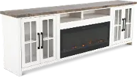 Hampton White Fireplace TV Stand
