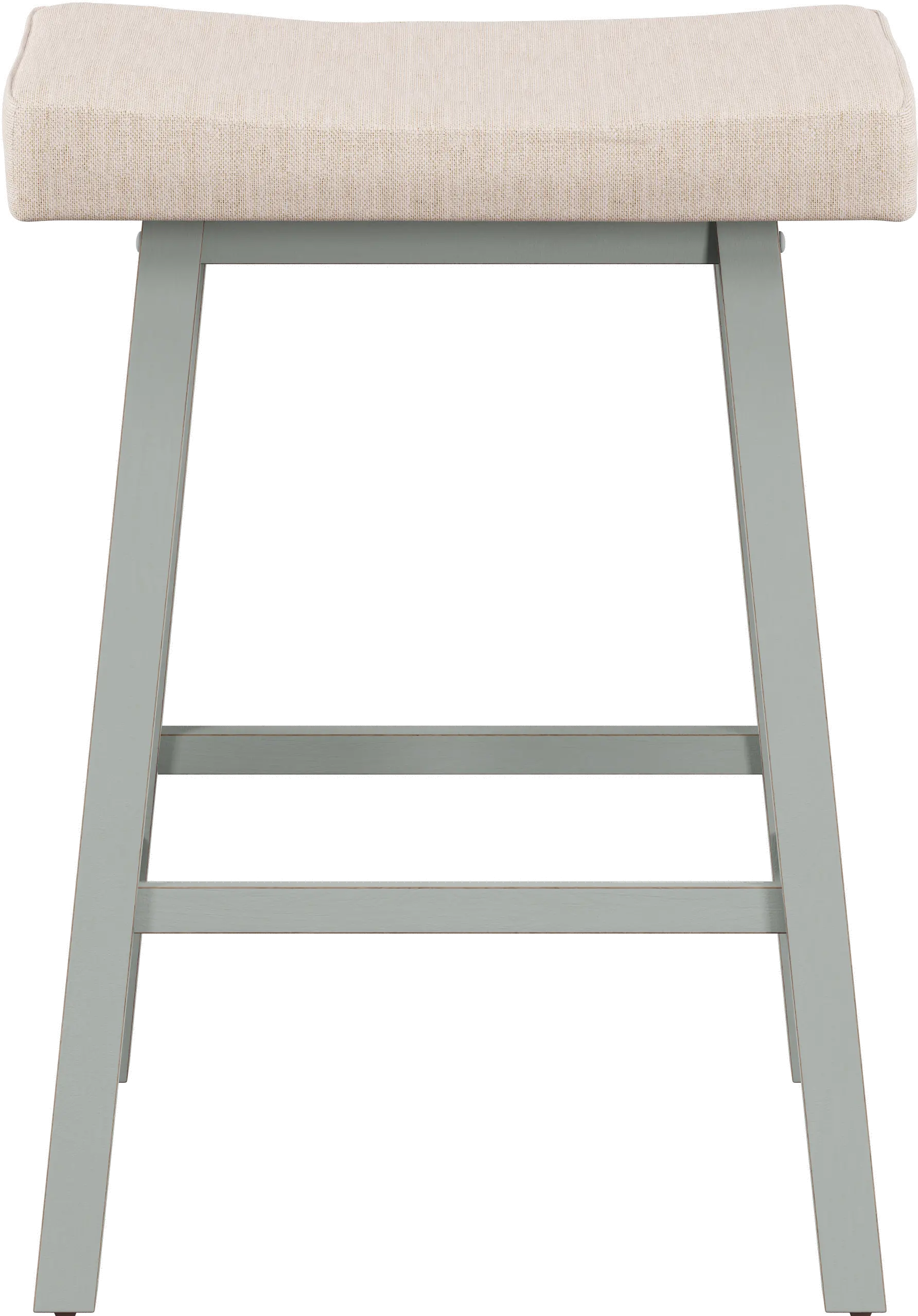 Moreno Blue Wood and Upholstered Backless Counter Height Stool-3