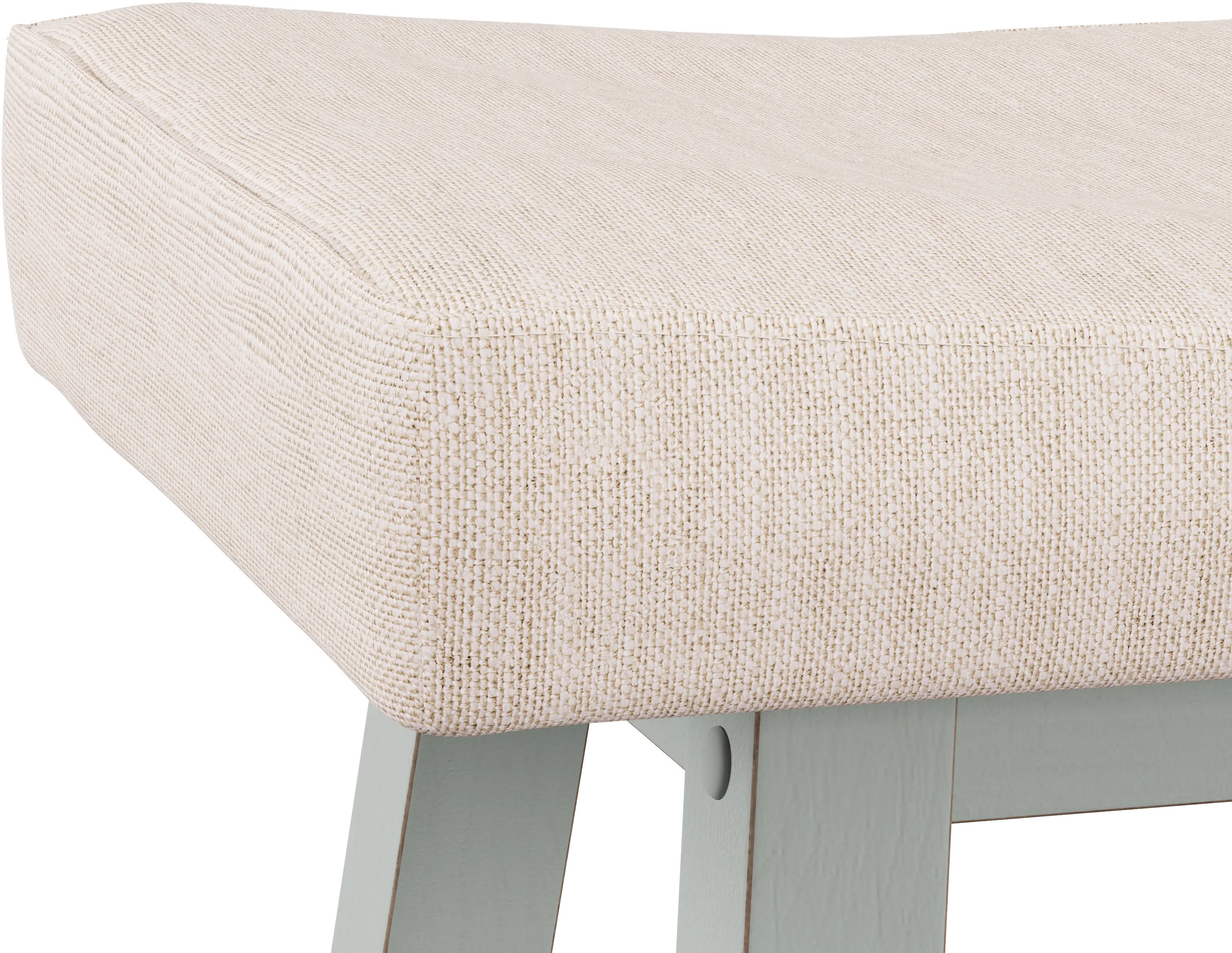 Moreno Blue Wood and Upholstered Backless Counter Height Stool-6