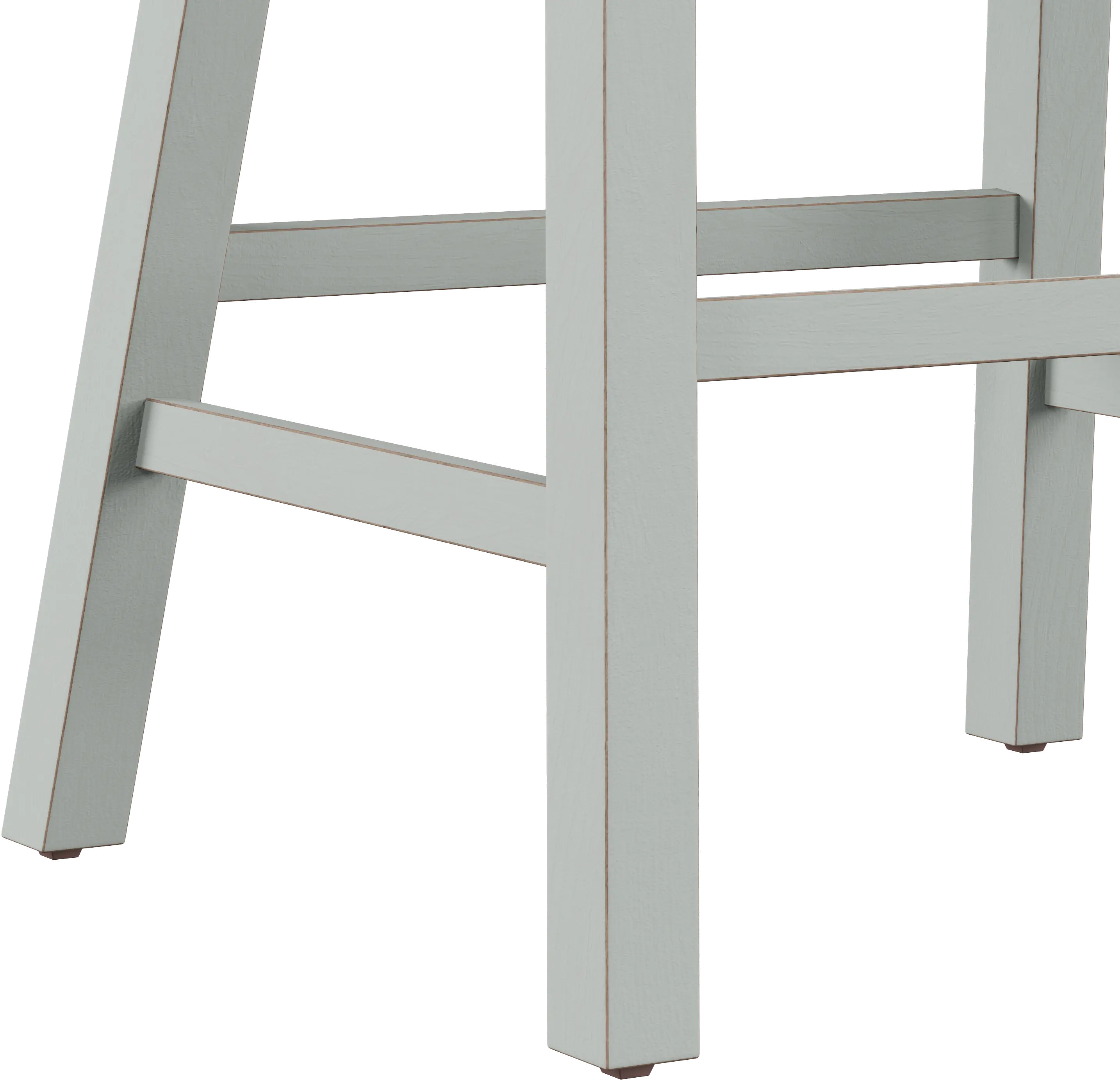 Moreno Blue Wood and Upholstered Backless Counter Height Stool-7
