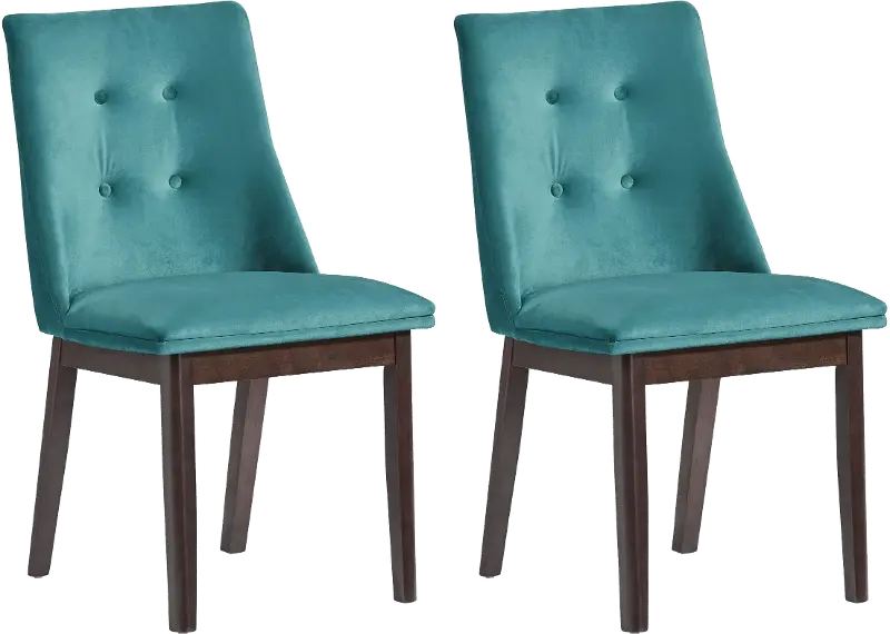Jade Blue Velvet Dining Chair, Set of 2