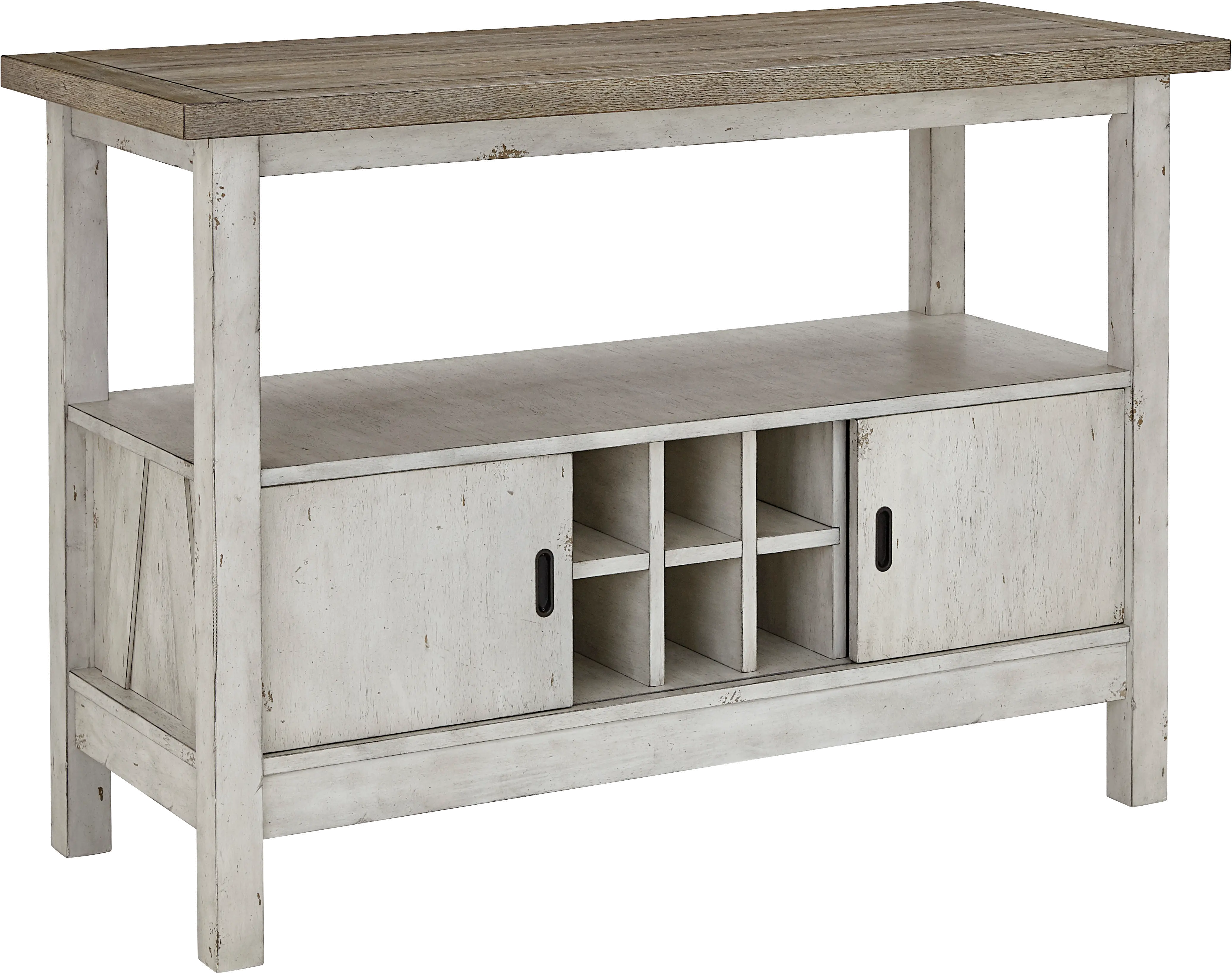 Mount Pleasant Gray and Cream Buffet Server-1
