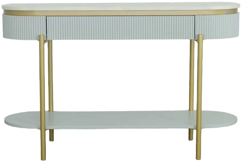 Deco White Console Table