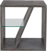 8th Street Gray Chairside Table