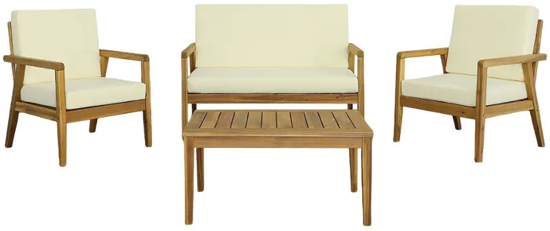 Cape Cod Natural 4 pc Outdoor Seating Set