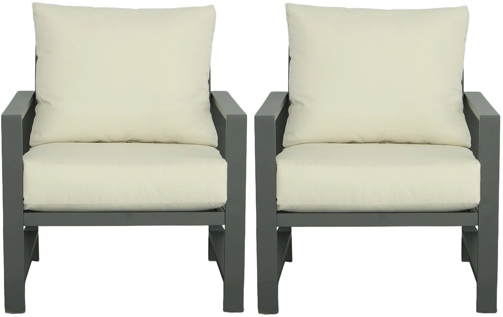 Edgewater Cream Outdoor Chairs, Set of 2-1