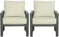 Edgewater Cream Outdoor Chairs, Set of 2