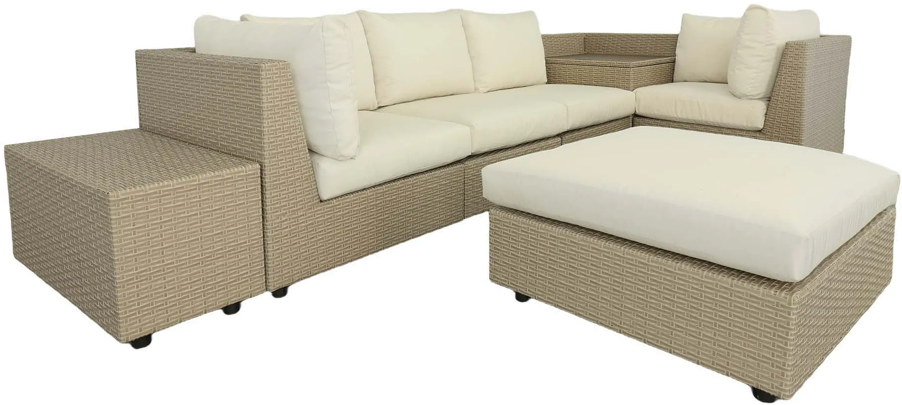 Shelter Island Outdoor Ottoman with Cushion-2