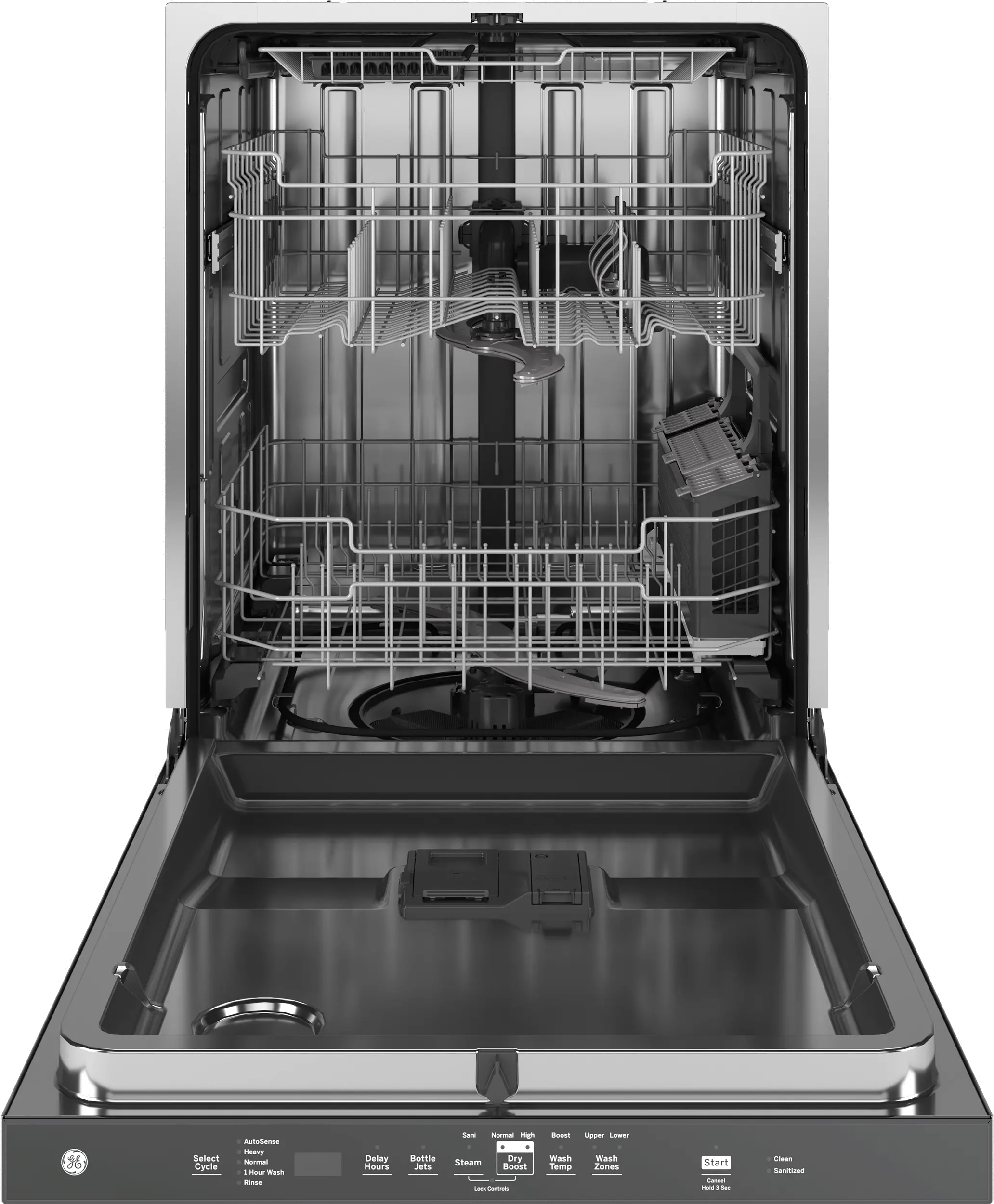 GDP670SGVWW GE Top Control Dishwasher - White-2
