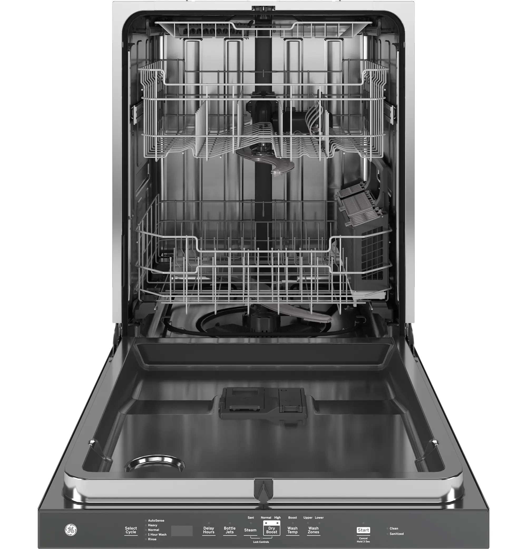 GE Top Control Dishwasher - Black