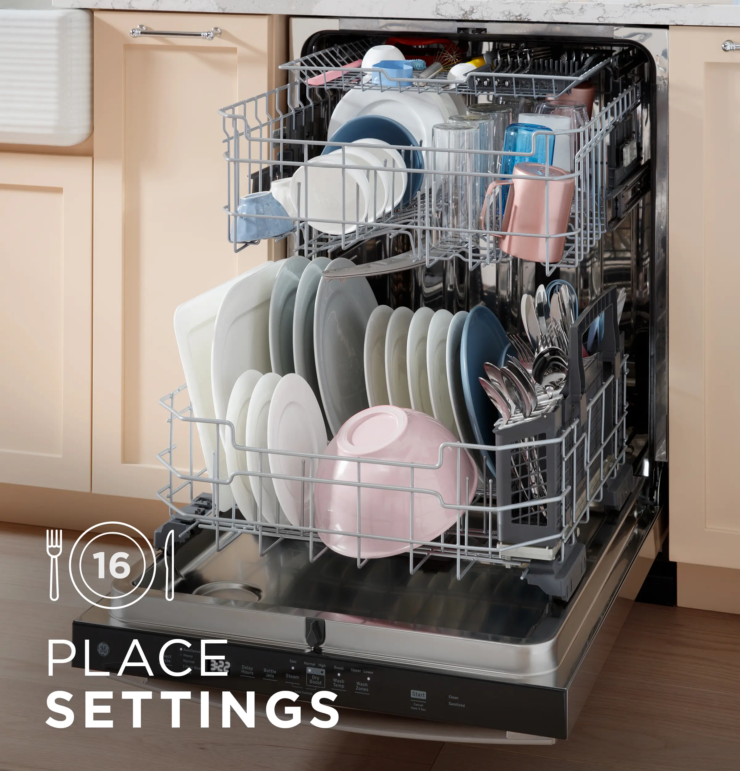 GDP670SGVBB GE Top Control Dishwasher - Black-7