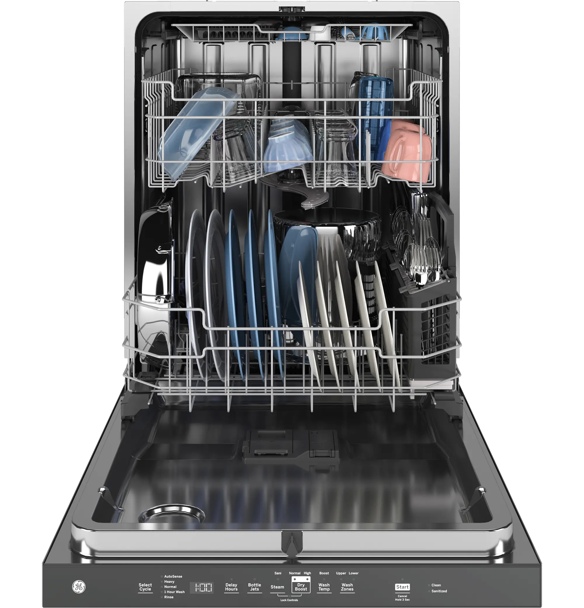 GE Top Control Dishwasher - Black
