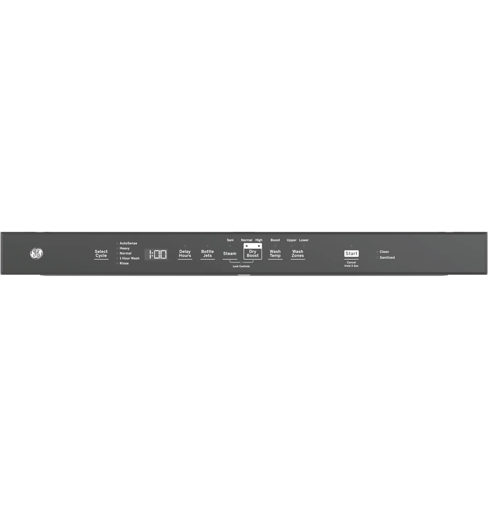 GE Top Control Dishwasher - Black