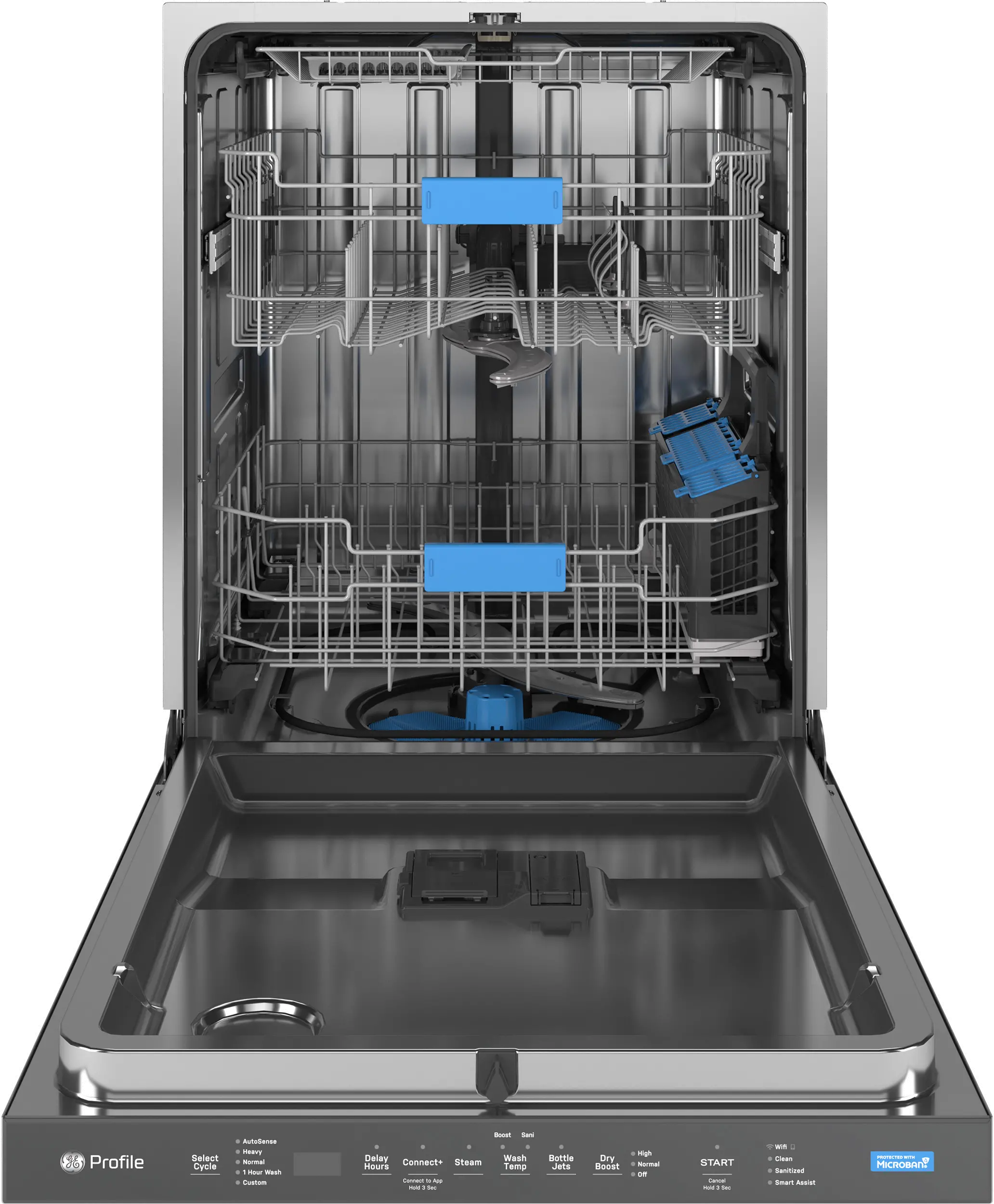 PDP715SYVFS GE Profile™ Top Control Dishwasher with Microban® - Stainless Steel-11