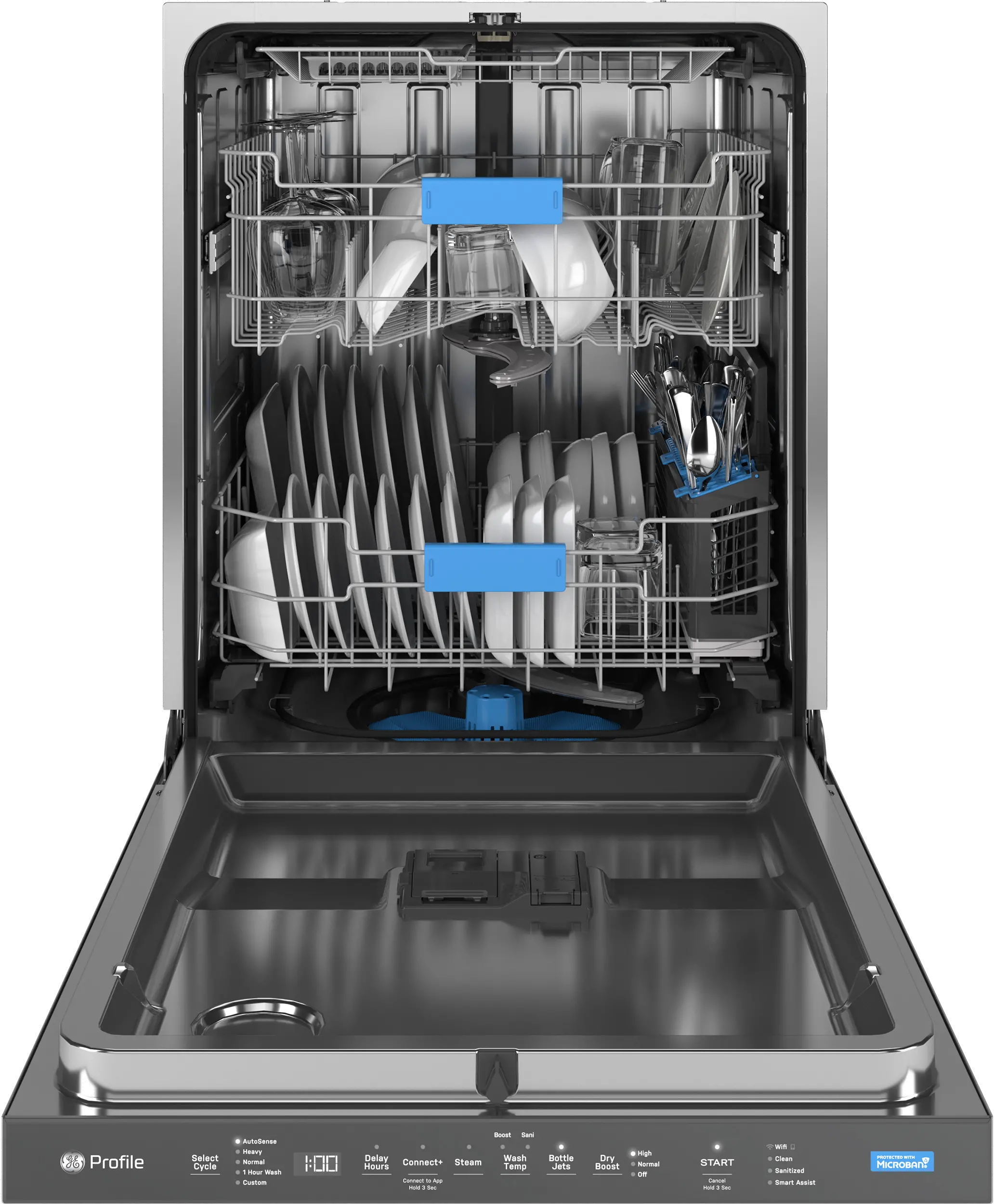 PDP715SYVFS GE Profile™ Top Control Dishwasher with Microban® - Stainless Steel-12