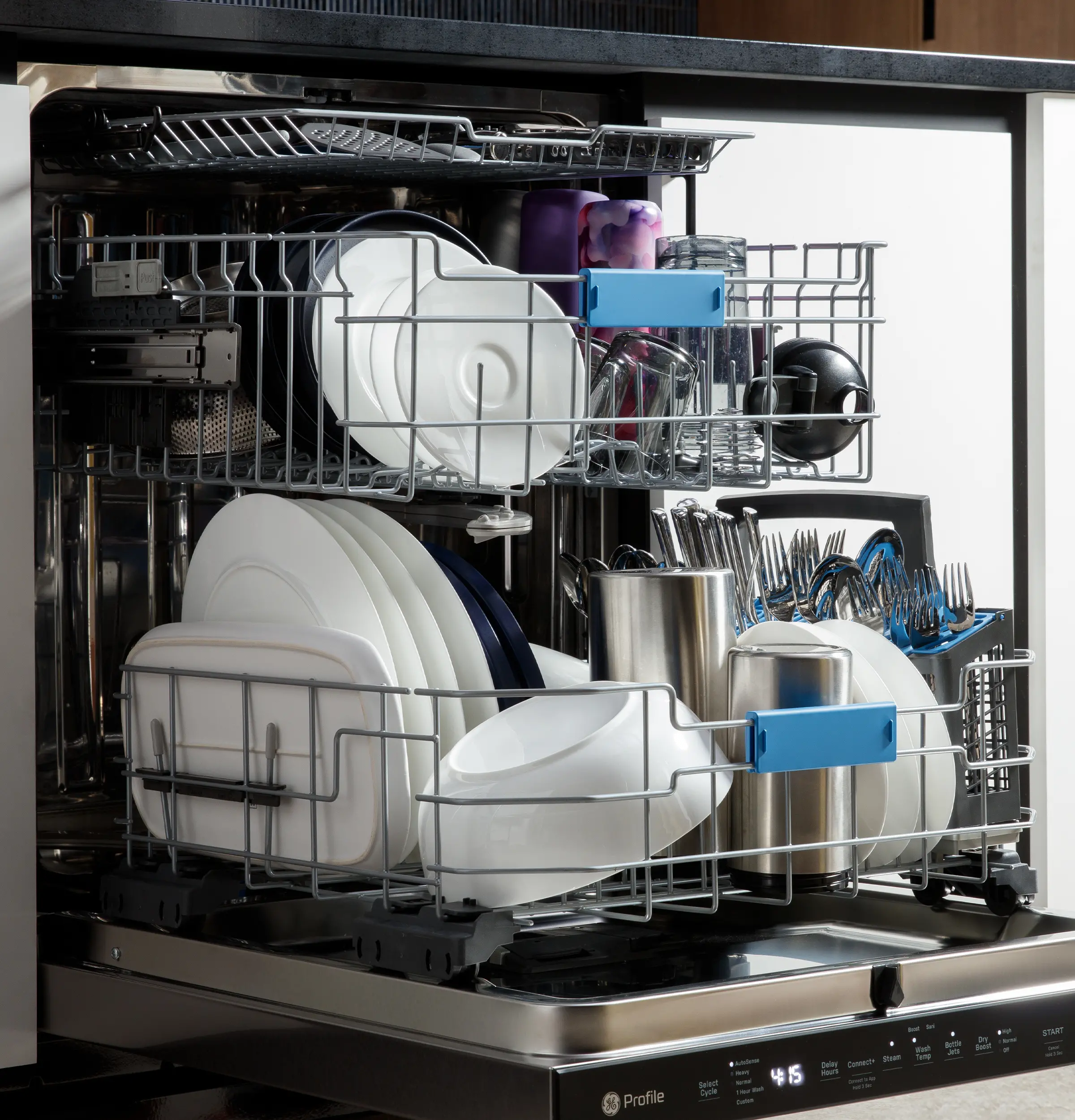 PDP715SYVFS GE Profile™ Top Control Dishwasher with Microban® - Stainless Steel-15