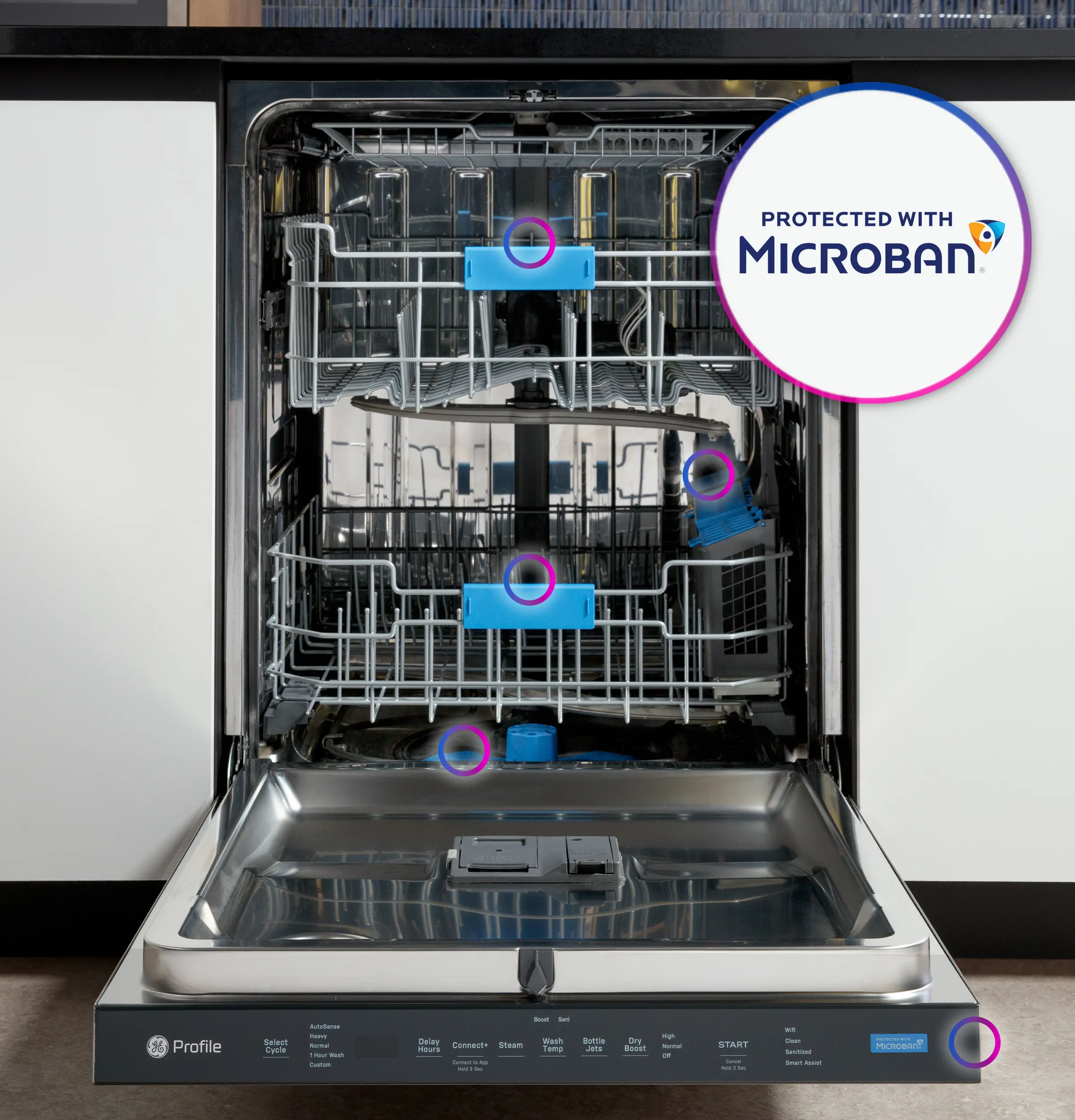PDP715SYVFS GE Profile™ Top Control Dishwasher with Microban® - Stainless Steel-2
