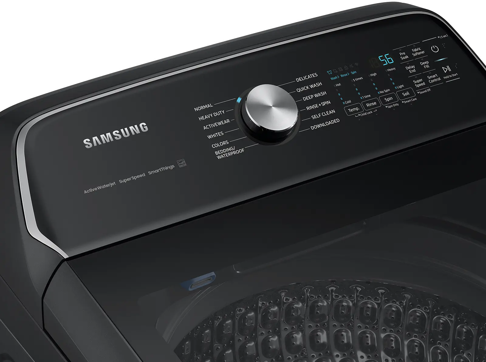 WA55CG7100AV Samsung 5.5 Cu Ft Top Load Washer - Black-12