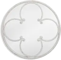 Ashdale White Round Wall Mirror