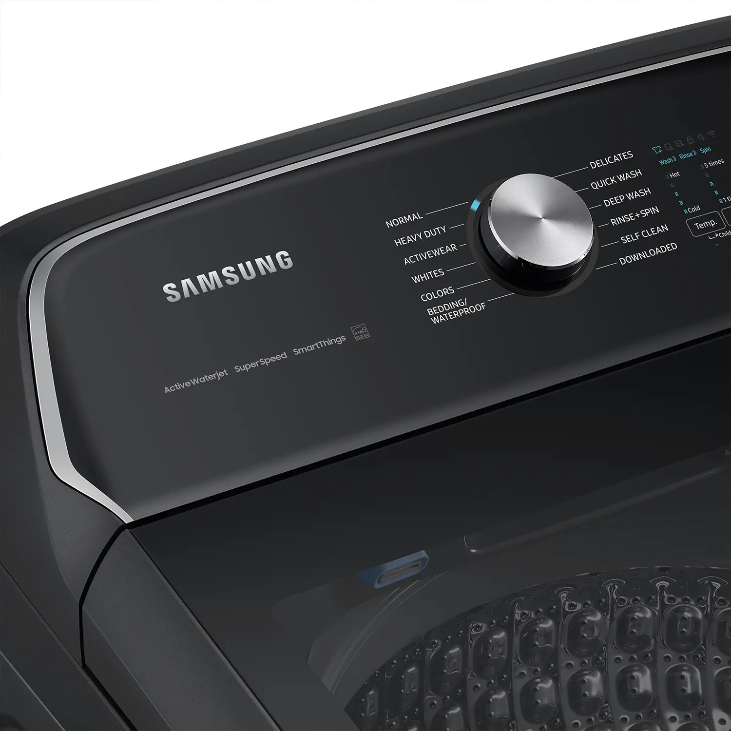 WA54CG7105AV Samsung 5.4 Cu Ft Top Load Washer - Black 54CG7105-11