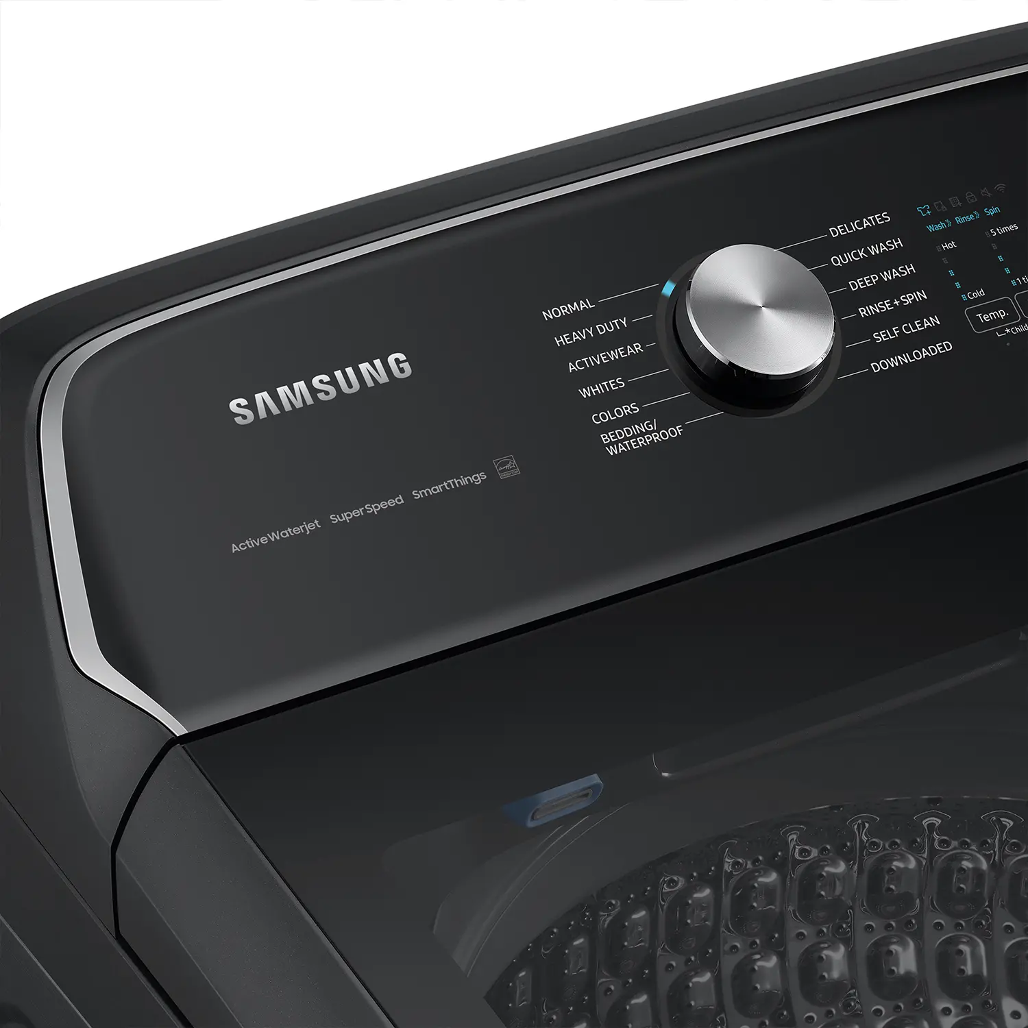 WA54CG7105AV Samsung 5.4 Cu Ft Top Load Washer - Black 54CG7105-11