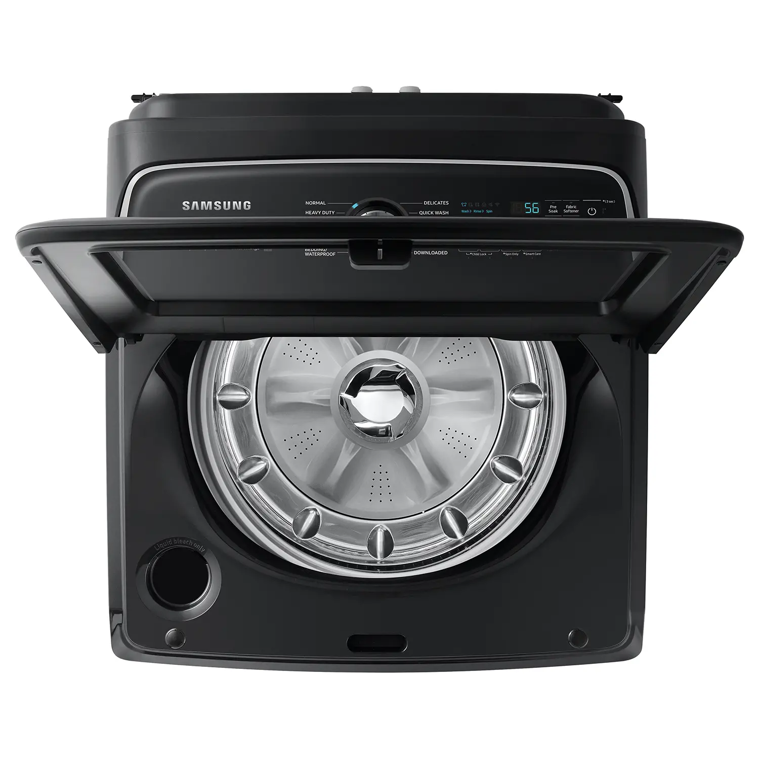WA54CG7105AV Samsung 5.4 Cu Ft Top Load Washer - Black 54CG7105-6