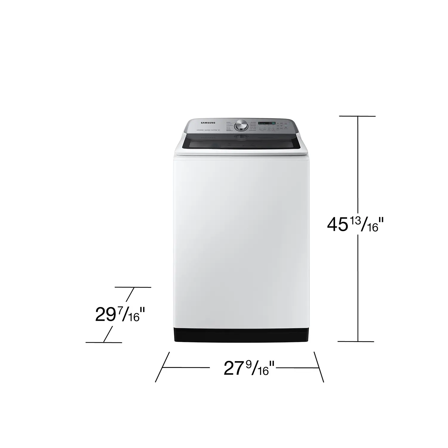 WA54CG7105AW Samsung 5.4 Cu Ft Top Load Washer - White 54CG7105-3