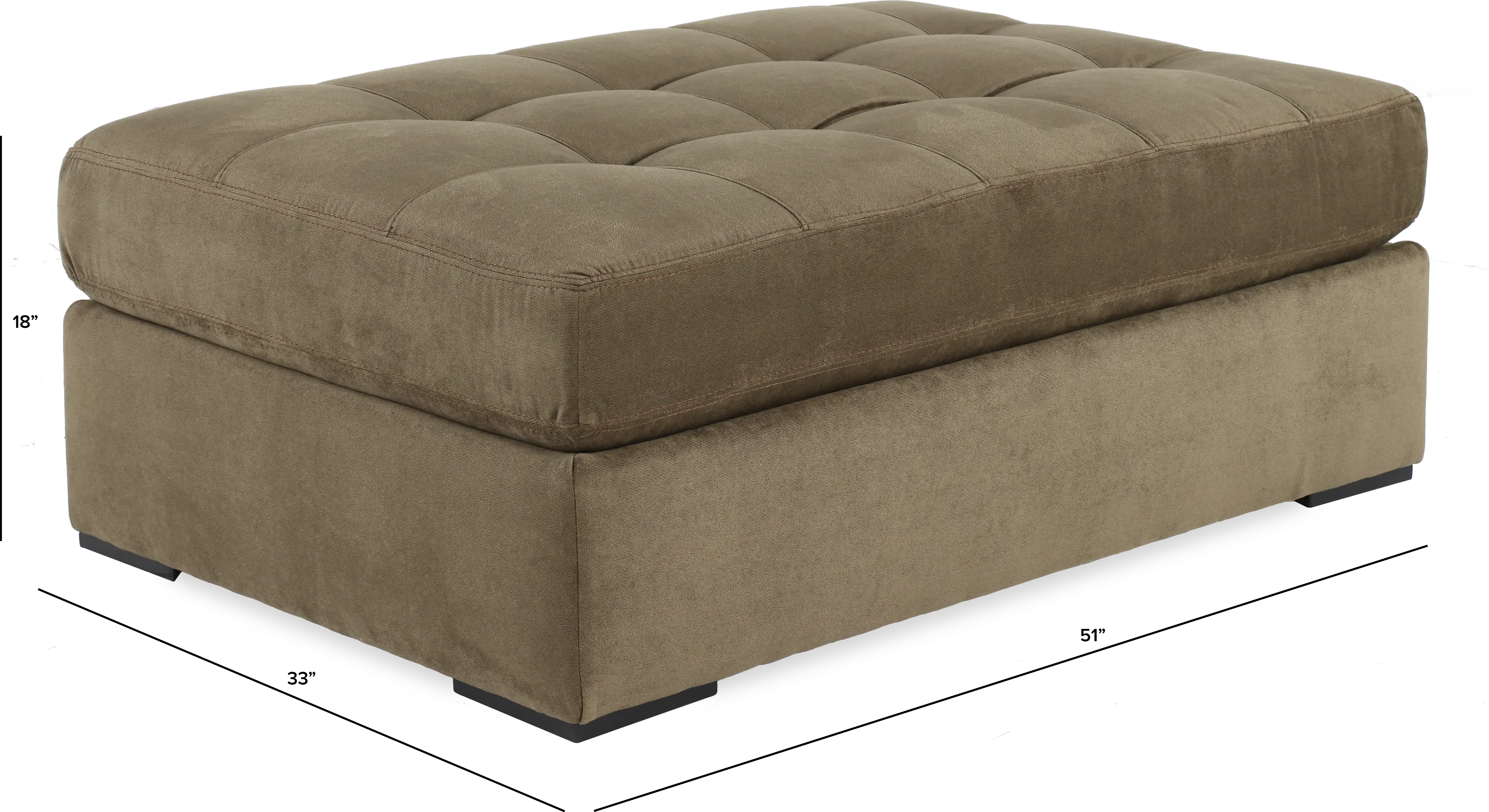 Noah Olive Green Ottoman-3