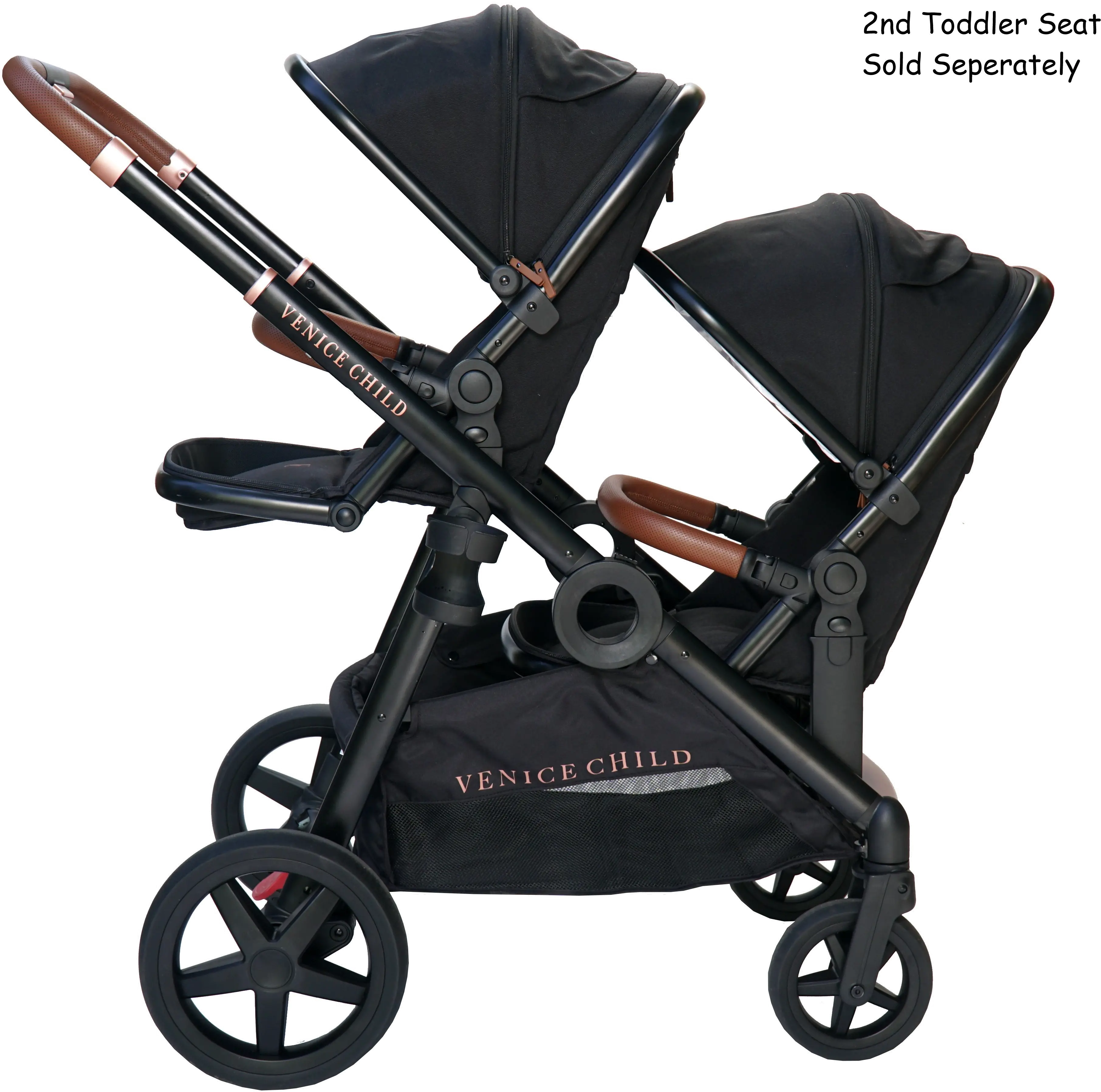 VCHD-MV03-01 Venice Child Maverick Single to Double Stroller with Toddler Seat-4