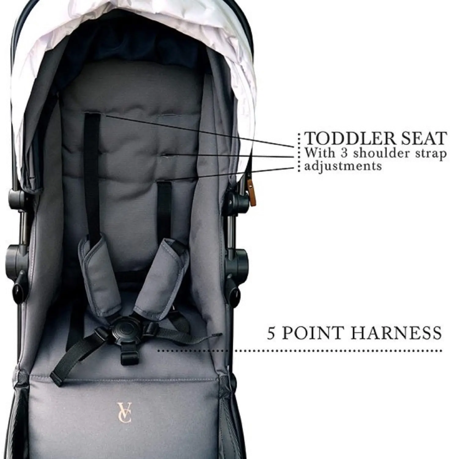 VCHD-MV03-01 Venice Child Maverick Single to Double Stroller with Toddler Seat-6