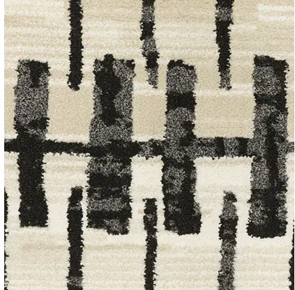 Raylan 5 x 8 Abstract Ivory Black Area Rug-5