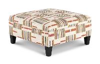 Orion Cream and Copper Storage Ottoman