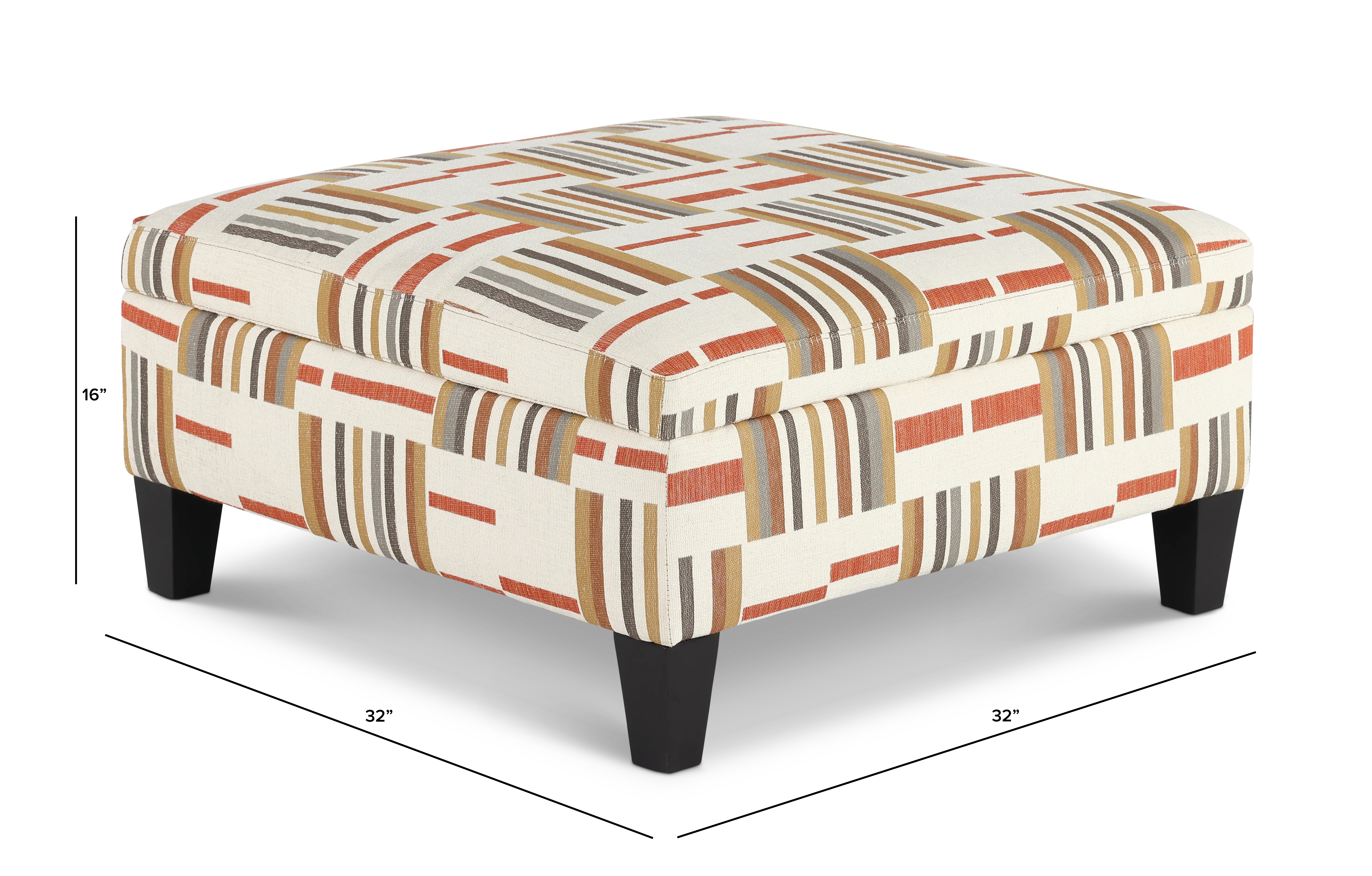Orion Cream and Copper Storage Ottoman-3