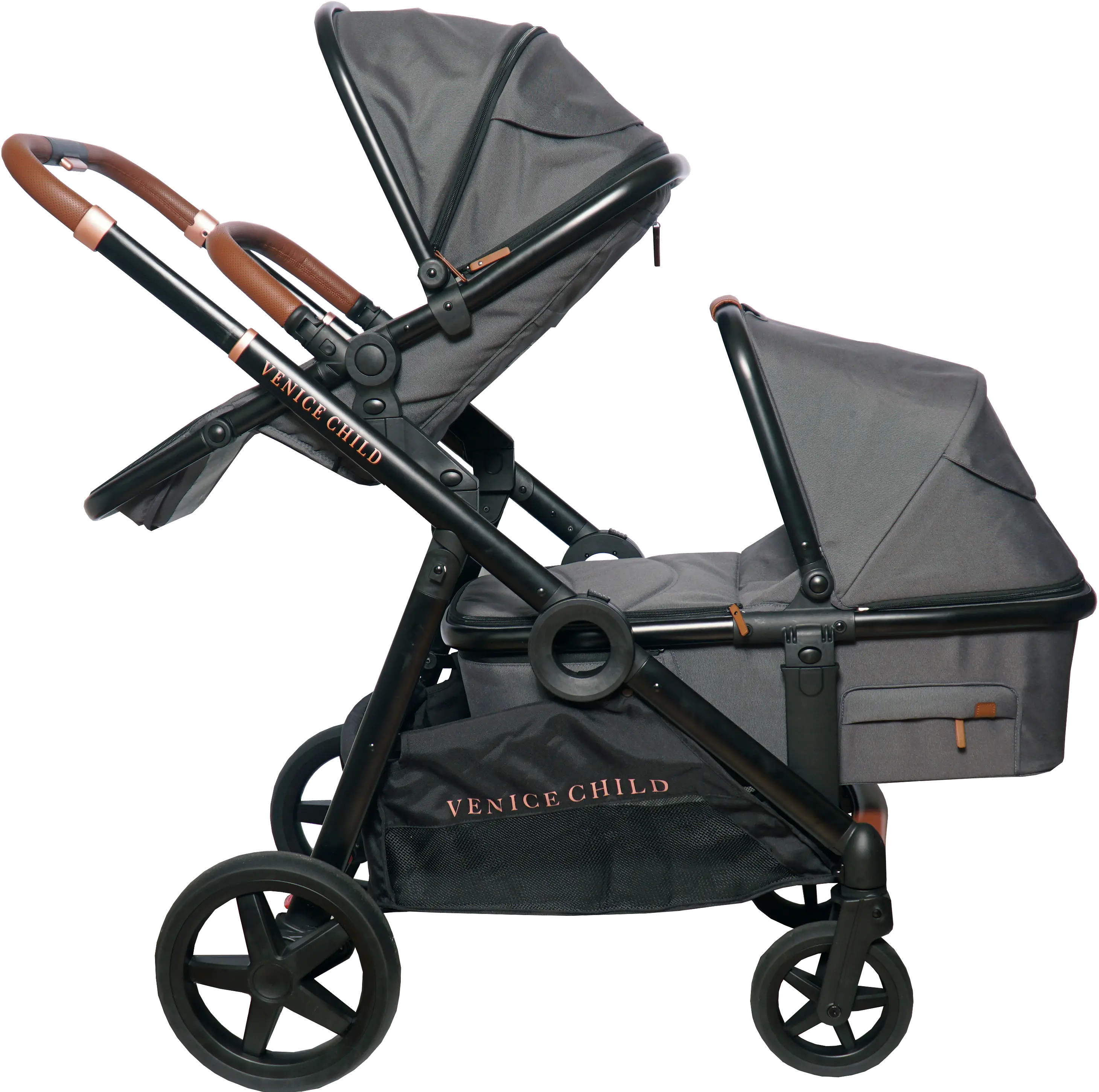 VCHD-MV202-01 Venice Child Maverick Single to Double Stroller with Bassinet-1
