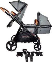 VCHD-VA202-01 Venice Child Ventura Single to Double Stroller with Bassinet