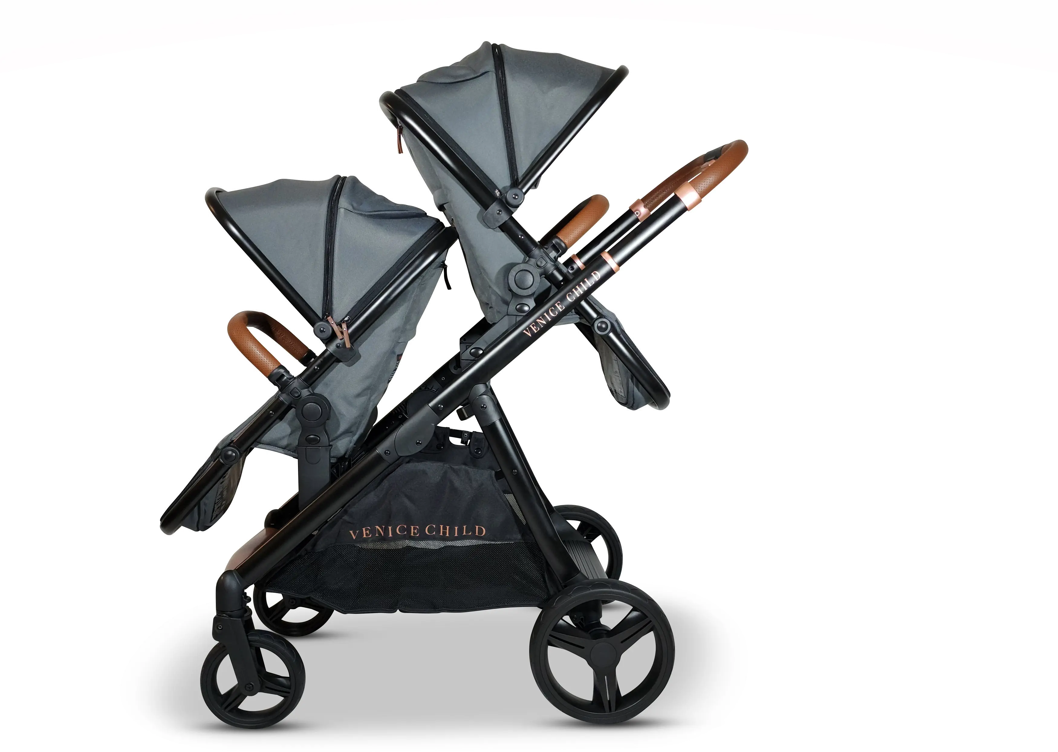 VCHD-VA302-01 Venice Child Ventura Single to Double Stroller with 2nd Toddler Seat-2