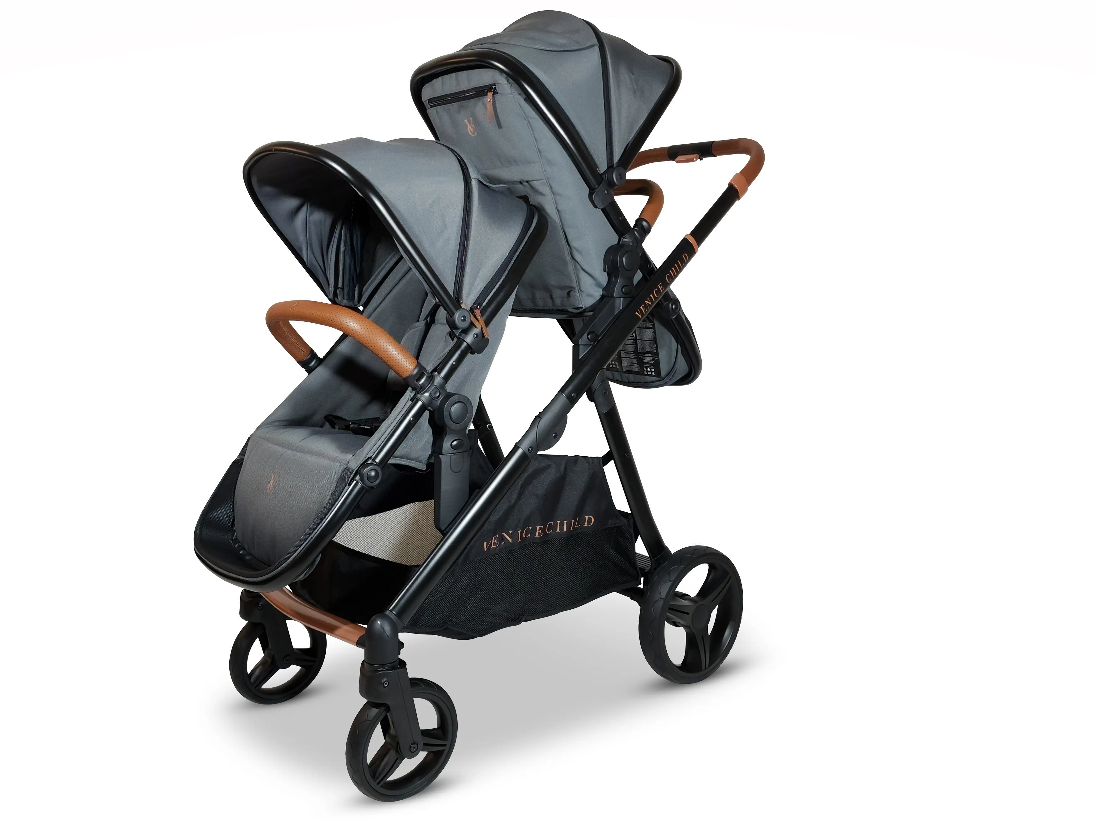 VCHD-VA302-01 Venice Child Ventura Single to Double Stroller with 2nd Toddler Seat-3