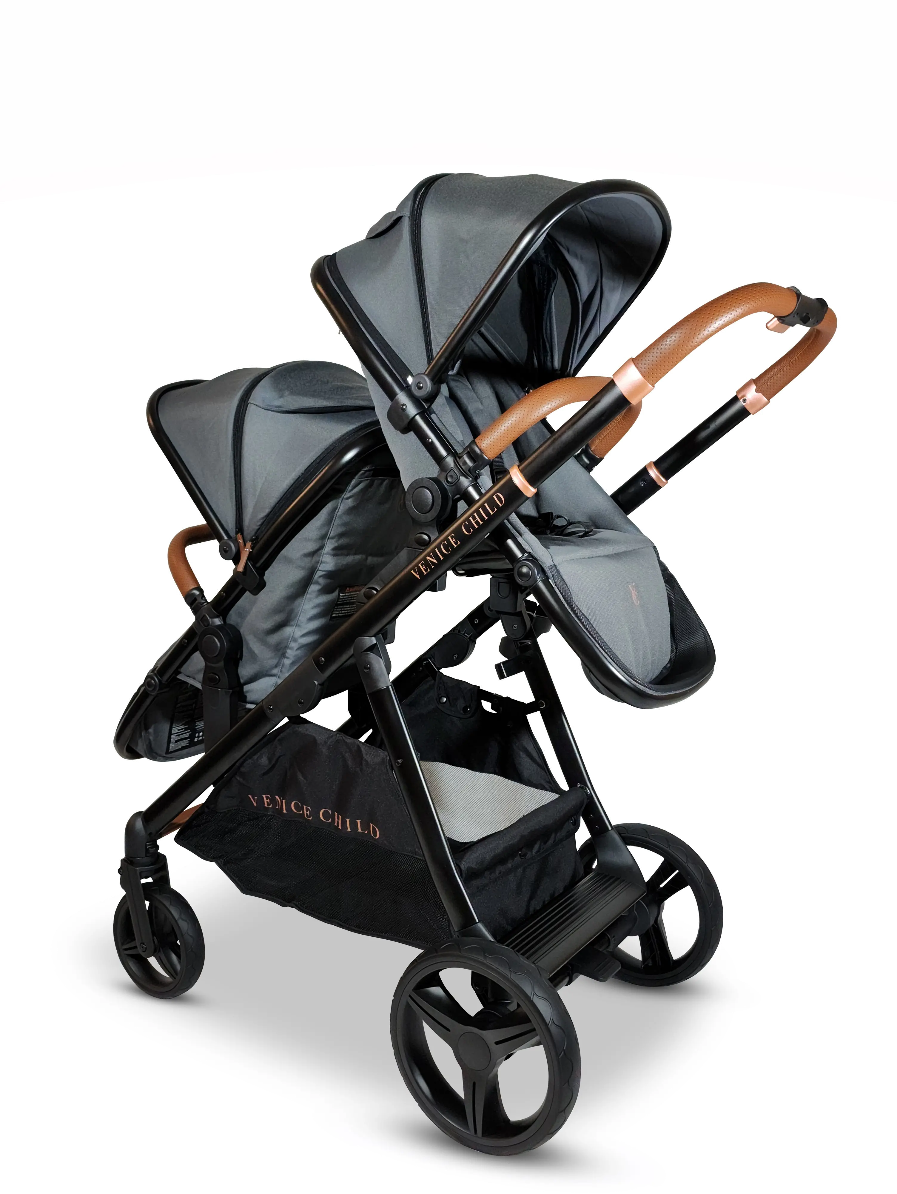 VCHD-VA302-01 Venice Child Ventura Single to Double Stroller with 2nd Toddler Seat-4
