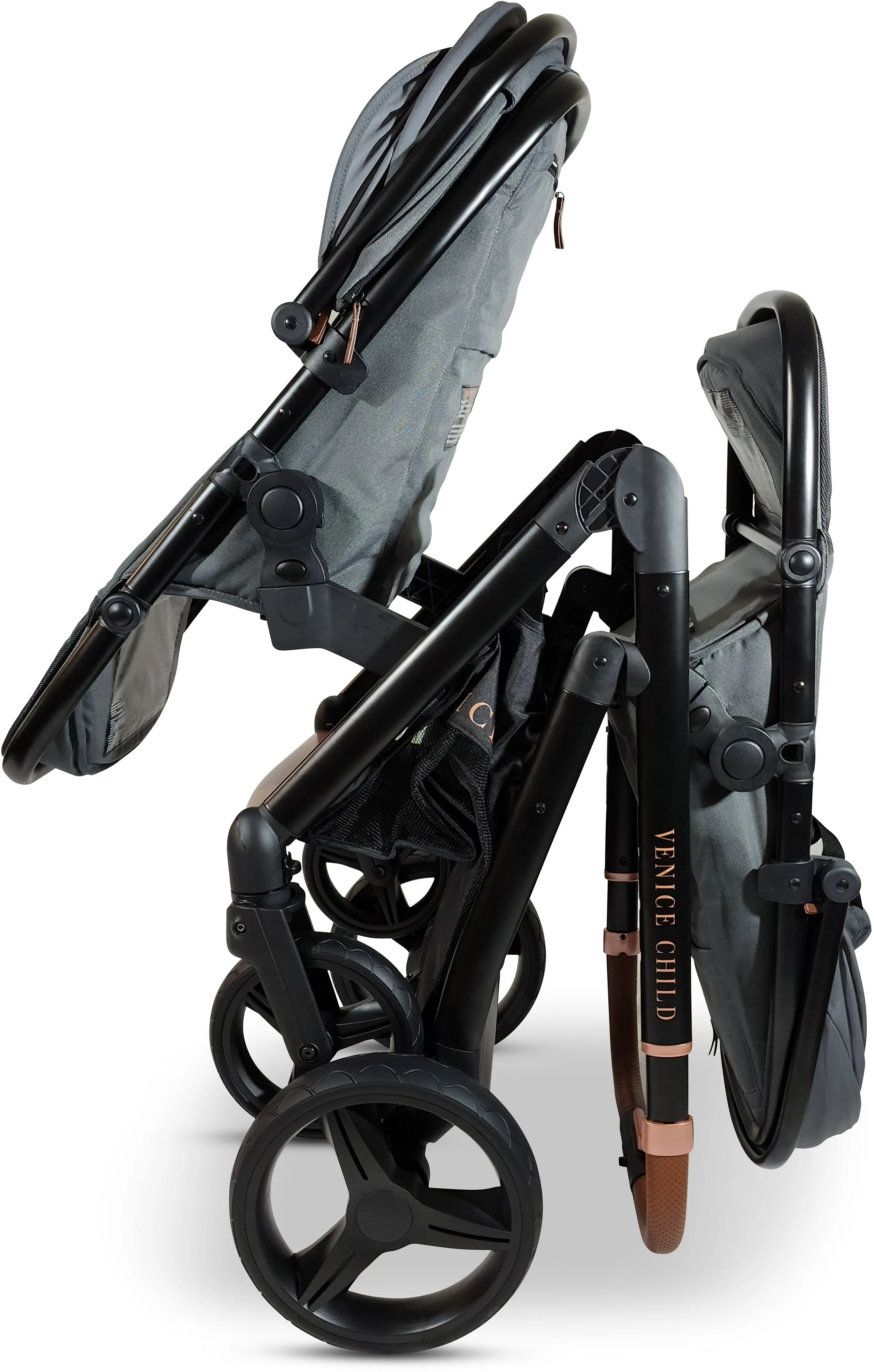 VCHD-VA302-01 Venice Child Ventura Single to Double Stroller with 2nd Toddler Seat-6