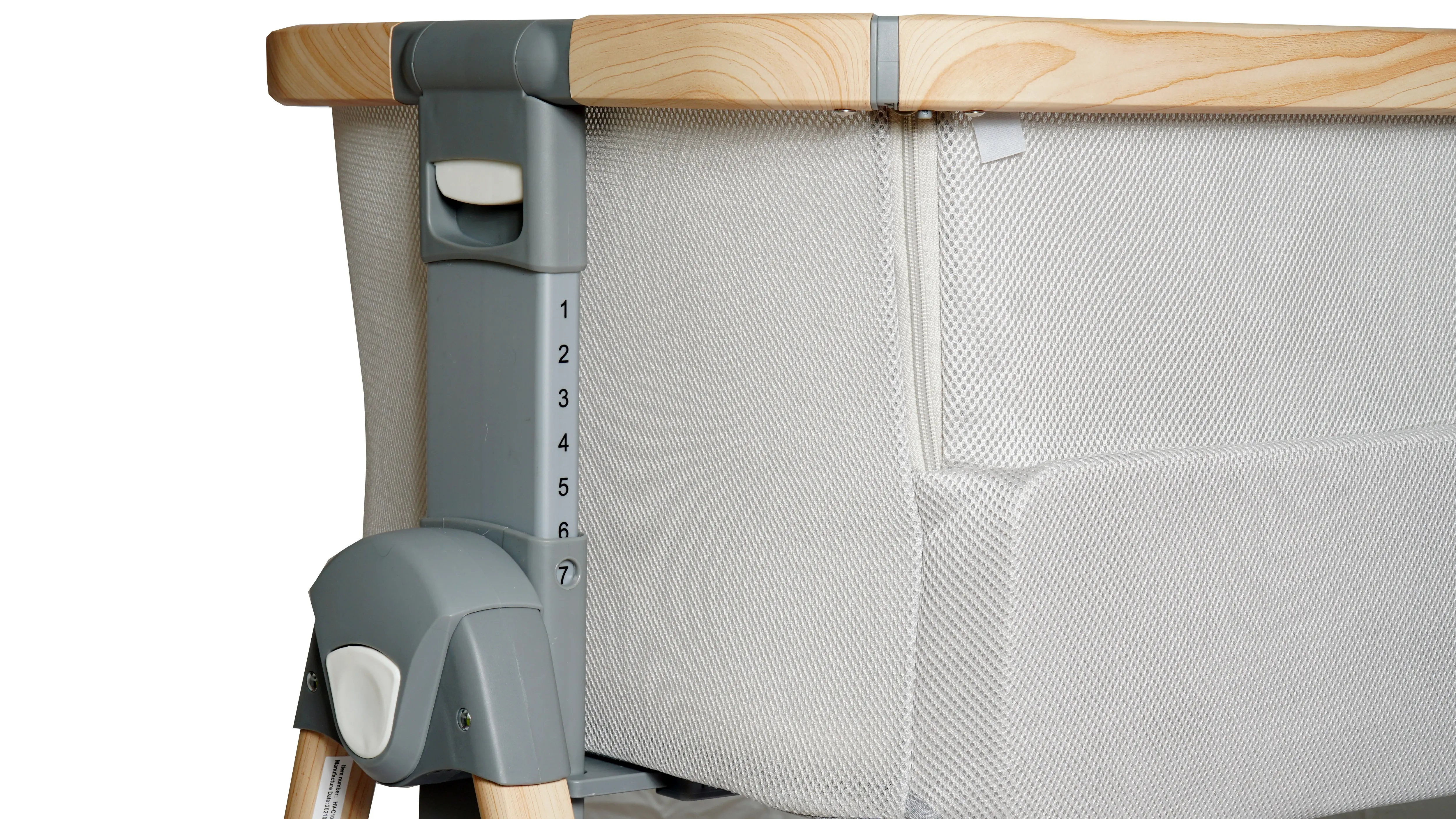 VCHD-CD02W-01 Venice Child California Dreaming Gray Wood Bedside Bassinet-10