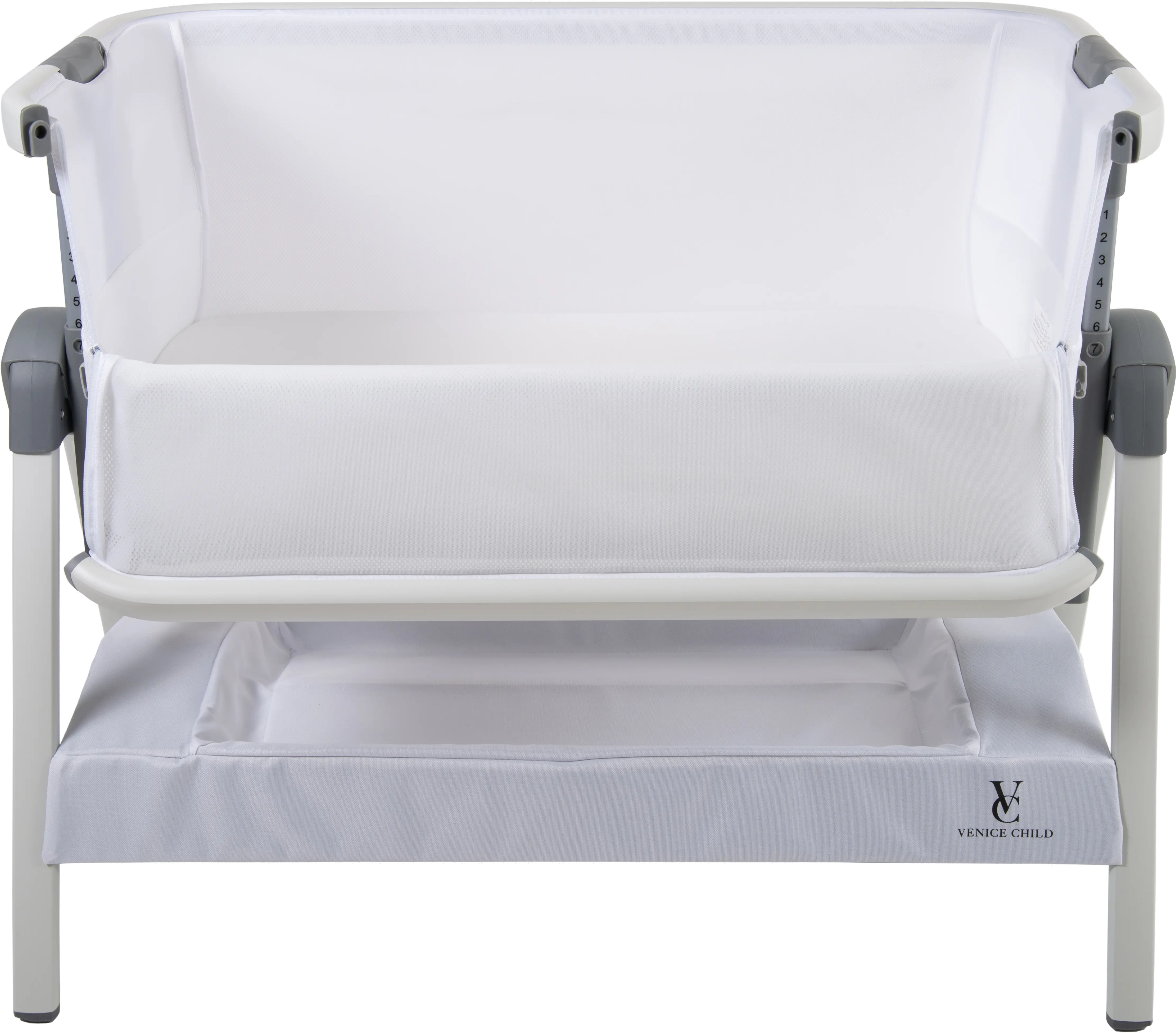 VCHD-CD01-01 Venice Child California Dreaming White Bedside Bassinet-4