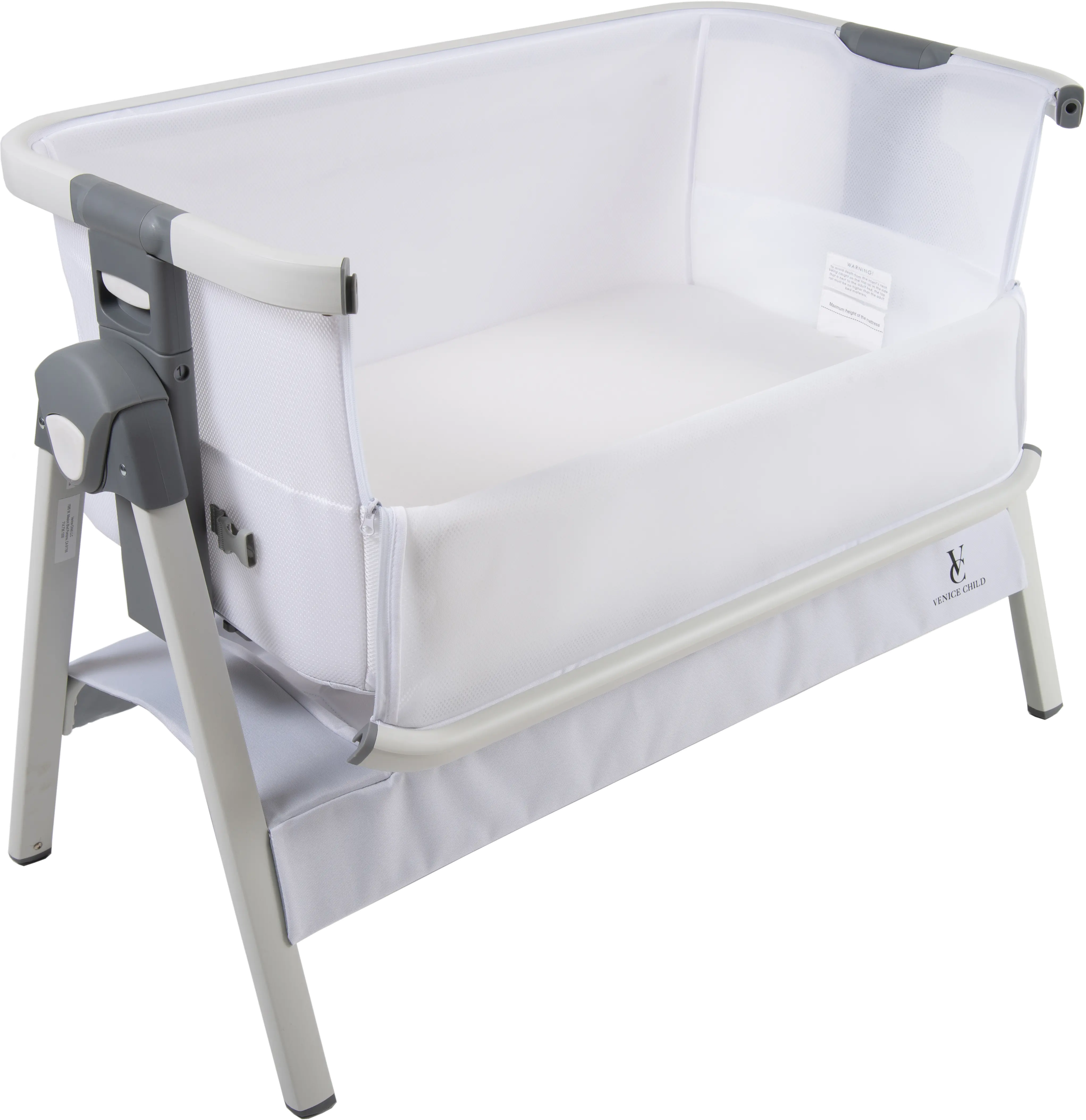 VCHD-CD01-01 Venice Child California Dreaming White Bedside Bassinet-5